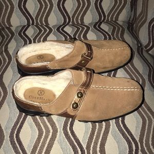 cole haan fur lined waterproof slides